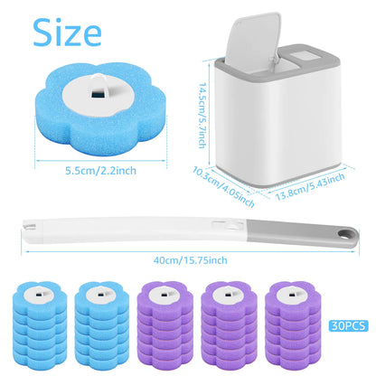 Toilet Brush Kit with Disposable Replacement Heads