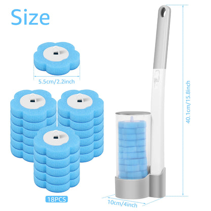 Toilet Brush Kit with Disposable Replacement Heads