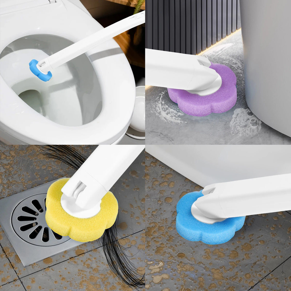 Toilet Brush Kit with Disposable Replacement Heads