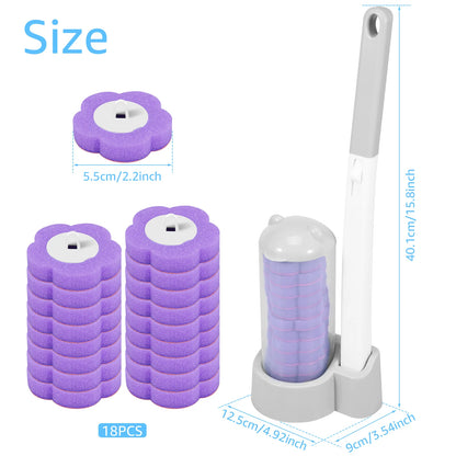 Toilet Brush Kit with Disposable Replacement Heads